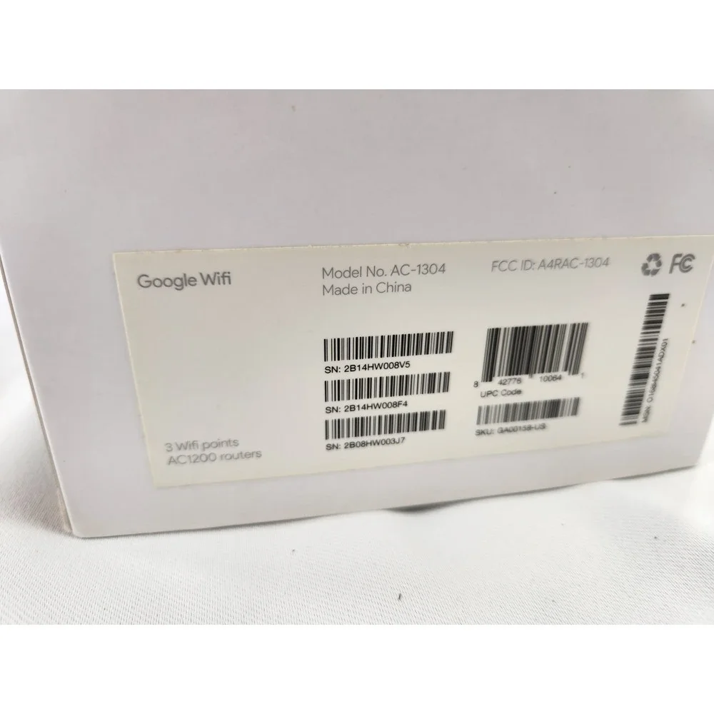 Google Wifi 3-pack Mesh Wifi System‎ AC-1304